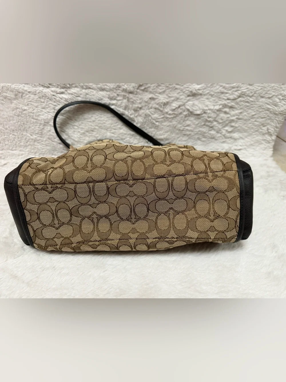 Coach Phoebe Shoulder Bag Tan/Brown Signature Canvas